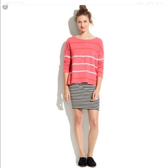 Madewell striped ponte skirt - Picture 6 of 8